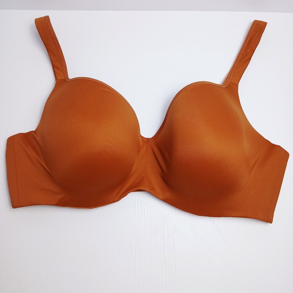 DELIMIRA Women Balconette Bra Terracotta Brown Underwire Seamless 44E NWOT - Picture 4 of 9